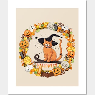 Kitty Cat Halloween Posters and Art